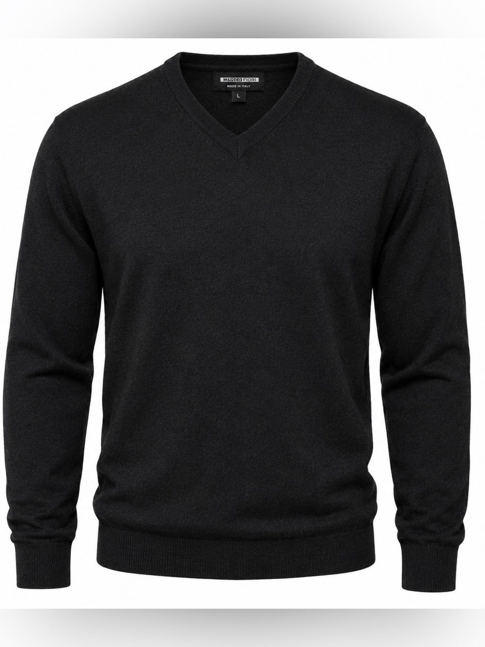 Marco Fiori 100% Merino Wool V-Neck Sweater Made in Italy Men’s L